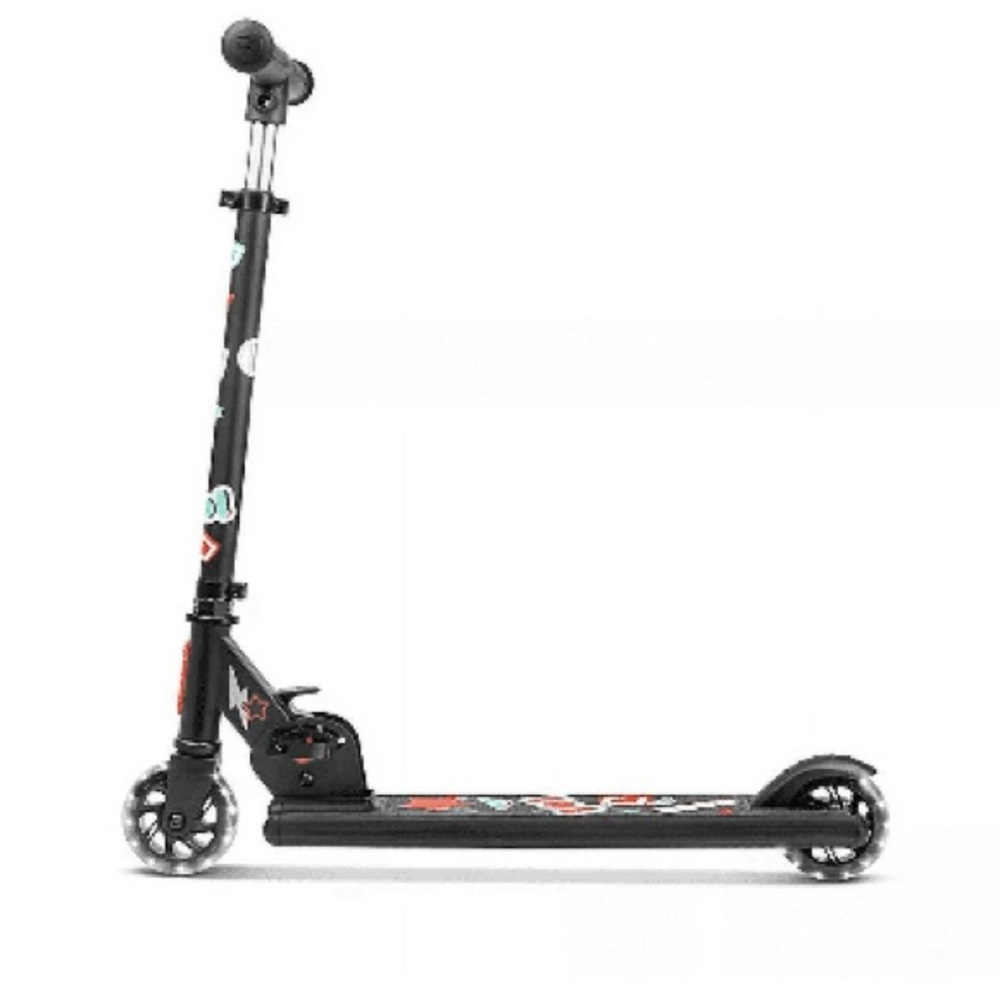 Stixit Foldable Kick Scooter Adjustable Lightweight Black Ride On New